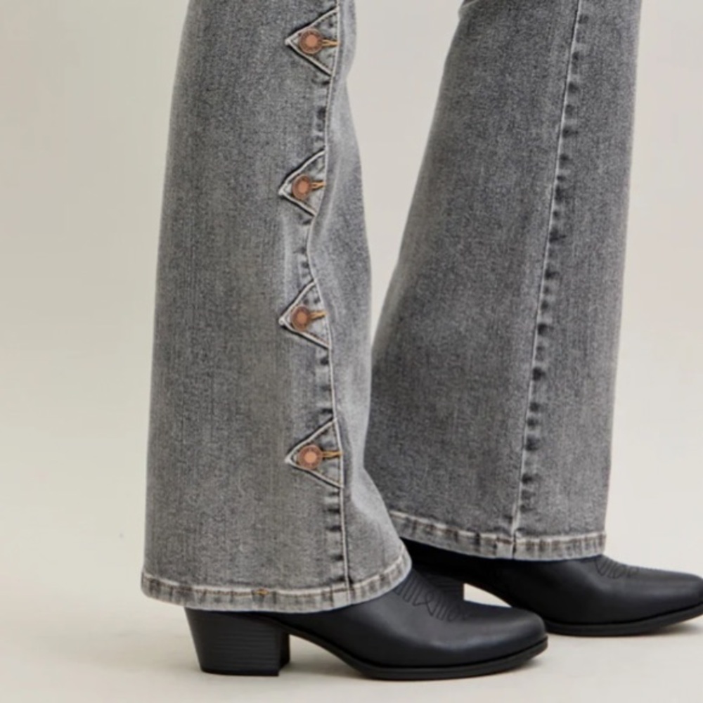 NWT Judy Blue High Waist Western Side Seam & Coin Pocket Bootcut Denim Jeans - Picture 4 of 16